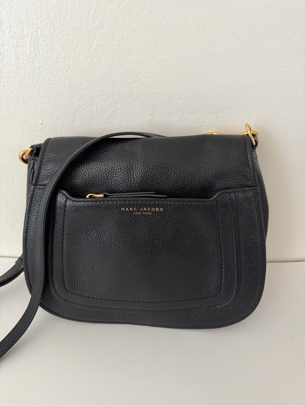 MARC JACOBS Empire City pebble Leather Messenger Crossbody Bag